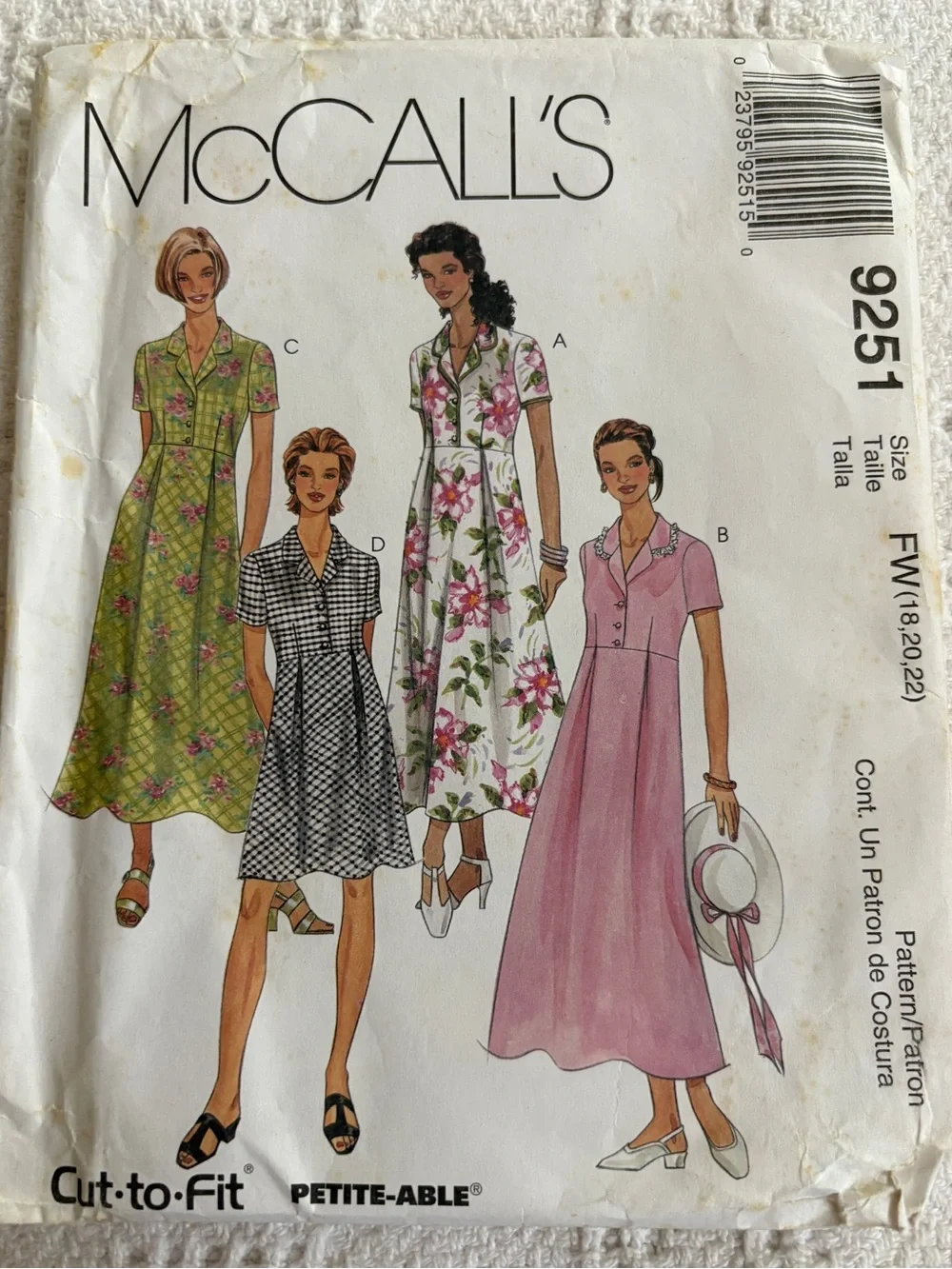 McCall’s Pattern 9251 FW for Misses’ Dresses
